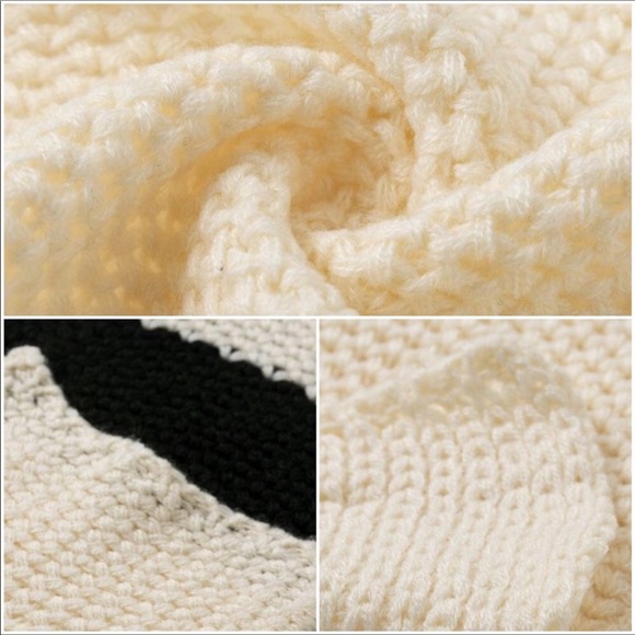 Ivory & Black Stripe Long Cardigan - Picture 8 of 8